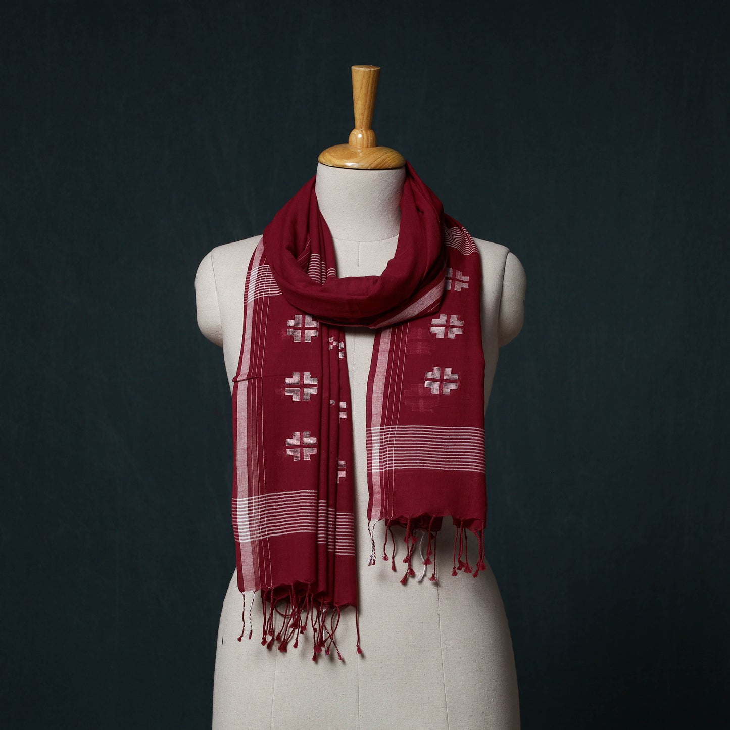Burdwan Jamdani Handloom Cotton Stole 57