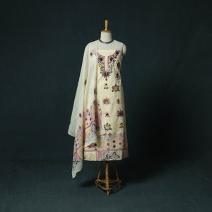 Hand Embroidered Cotton 3pc Unstitched Dress Material 67