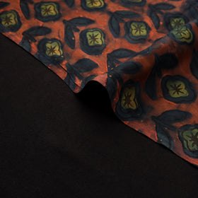 Pomegranate Peel Hand Block Print Modal Silk Fabric 09