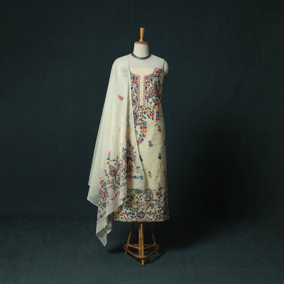 Hand Embroidered Cotton 3pc Unstitched Dress Material 68