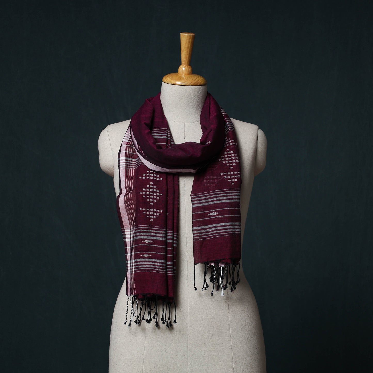 Burdwan Jamdani Handloom Cotton Stole 70