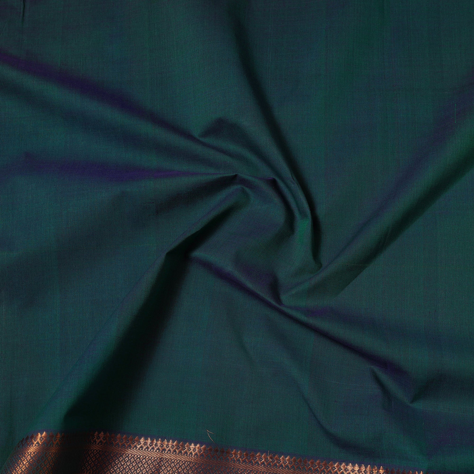 Handloom Mangalagiri Cotton Fabric with Nizam Zari Border 22