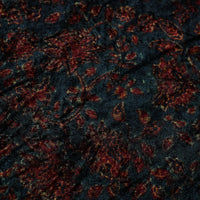 Red - Block Printed Velvet Natural Dyed Ajrakh Fabric 06