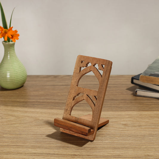 Handcarved Acacia Wood Mobile Stand 04