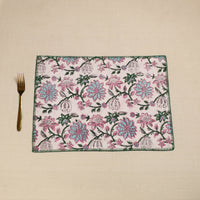 Hand Embroidered Floral Cotton Reversible Table Mat 39