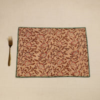 Hand Embroidered Floral Cotton Reversible Table Mat 39