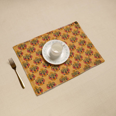 Hand Embroidered Floral Cotton Reversible Table Mat 40