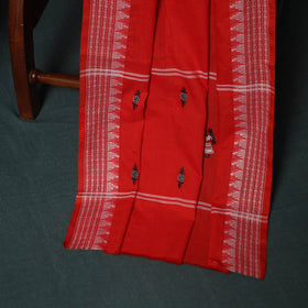 Black - Sambalpuri Ikat Embroidered Cotton 3pc Unstitched Dress Material Suit Set 01