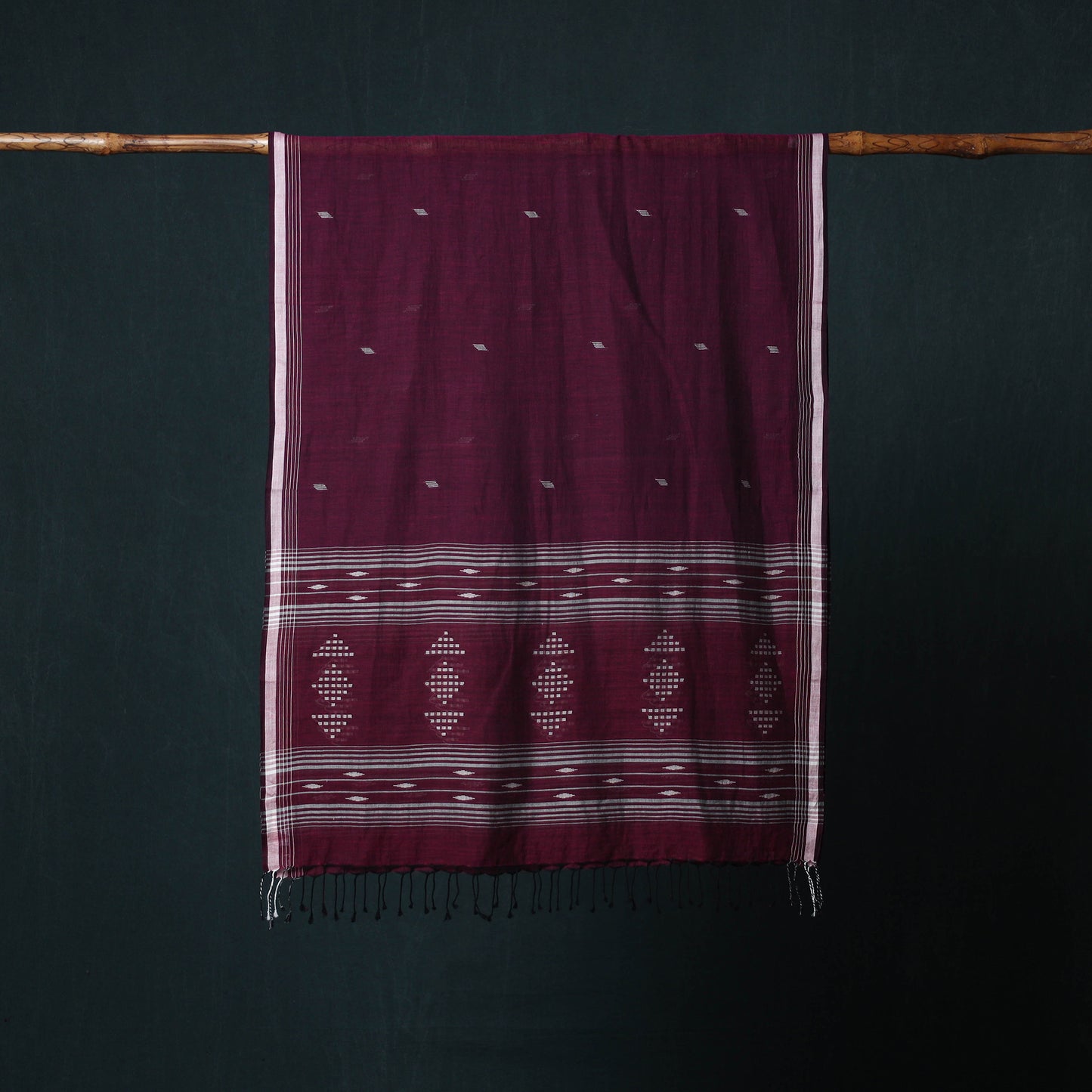 Burdwan Jamdani Handloom Cotton Stole 70