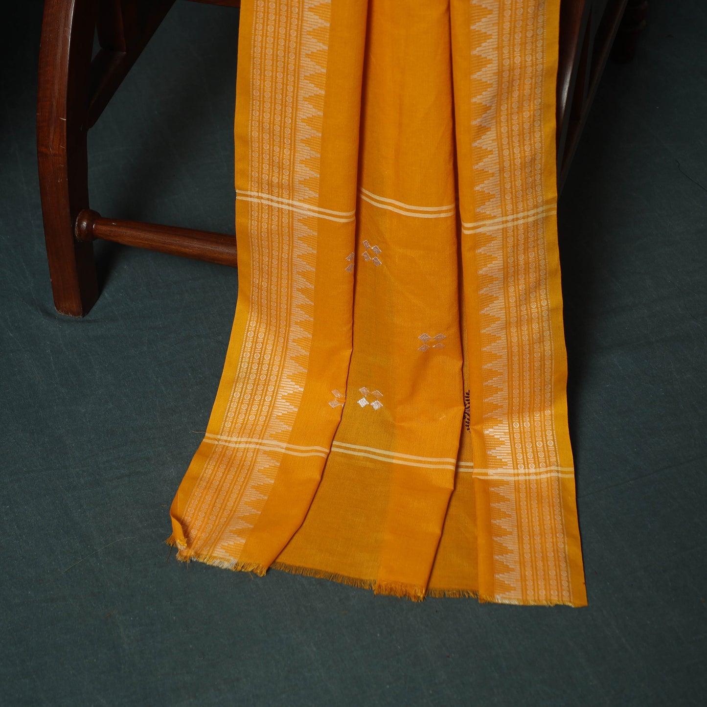 Sambalpuri Ikat Embroidered Cotton 3pc Unstitched Dress Material Suit Set 02