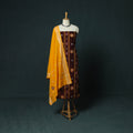 Sambalpuri Ikat Embroidered Cotton 3pc Unstitched Dress Material Suit Set 02