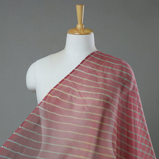 Red - Leheriya Tie-Dye Kota Doria Cotton Fabric 72