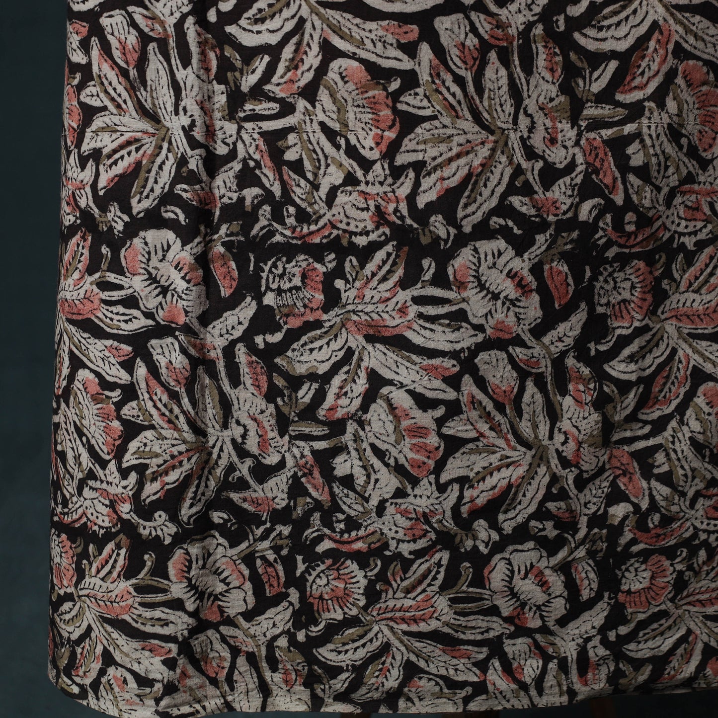 Beige - Kalamkari Hand Block Print Natural Dyed Cotton 2pc Unstitched Dress Material Kurta Set 15