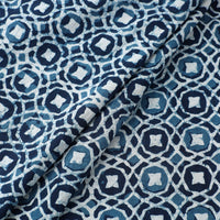 Block Printed Cotton Indigo Dabu Bagru Fabric 01