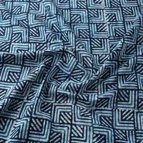 Buy Block Printed Cotton Indigo Dabu Bagru Fabric