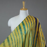 Yellow - Leheriya Tie-Dye Tussar Silk Handloom Fabric 46