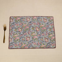 Multicolor - Hand Embroidered Floral Cotton Reversible Table Mat 50