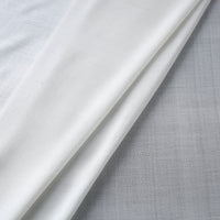 White - Bamboo Cotton Plain Handloom Fabric