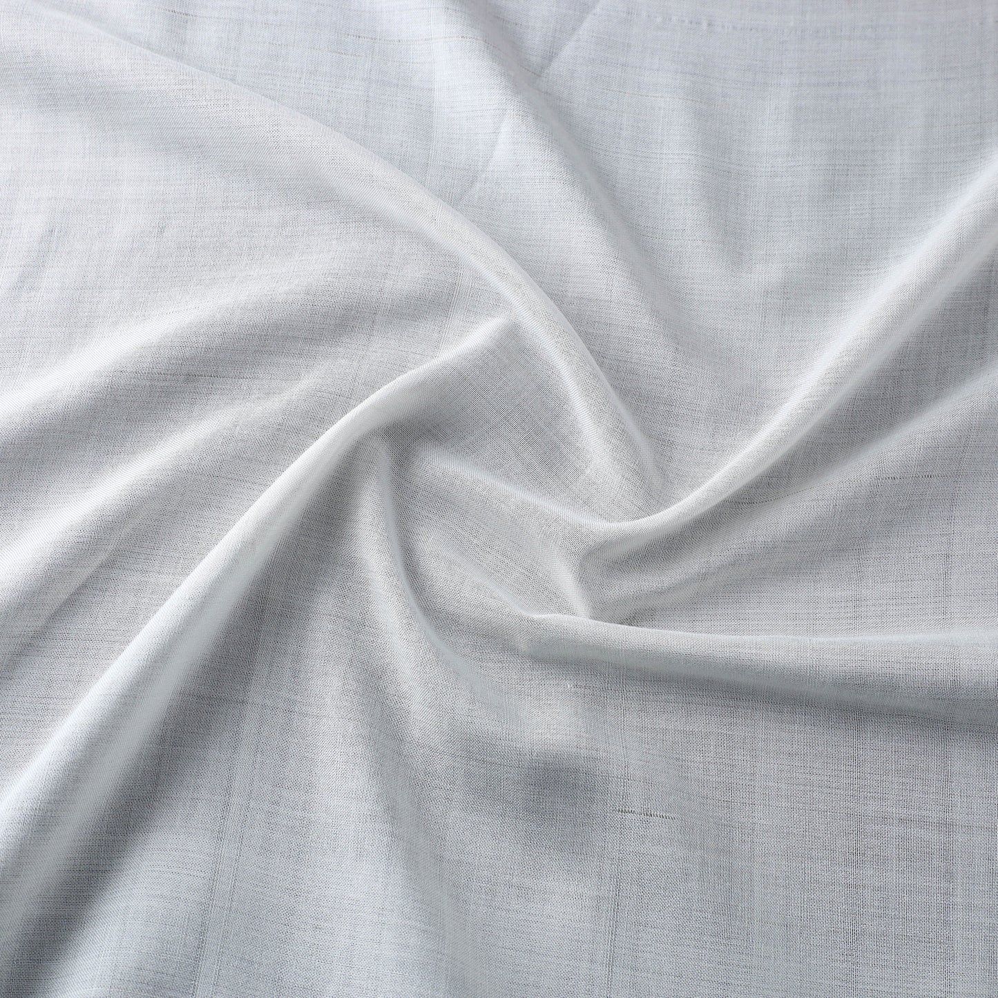 White - Bamboo Cotton Plain Handloom Fabric