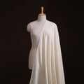 White - Light Cream Jhiri Pure Handloom Cotton Fabric 02
