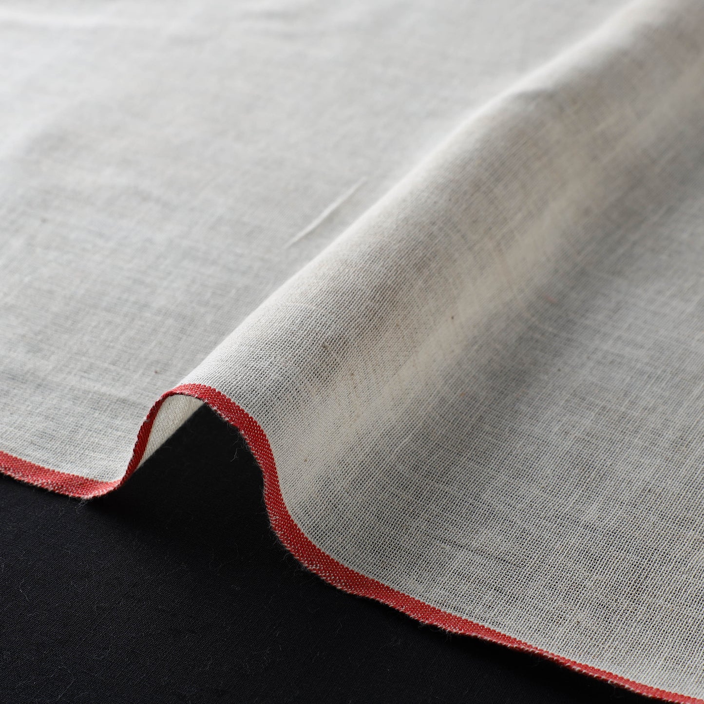 Off White - Handspun Organic Cotton Plain Handloom Fabric