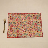 Green - Hand Embroidered Floral Cotton Reversible Table Mat 53