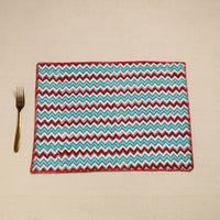 Multicolor - Hand Embroidered Floral Cotton Reversible Table Mat 54