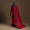 Red Kandangi Chettinad Cotton Saree with Border