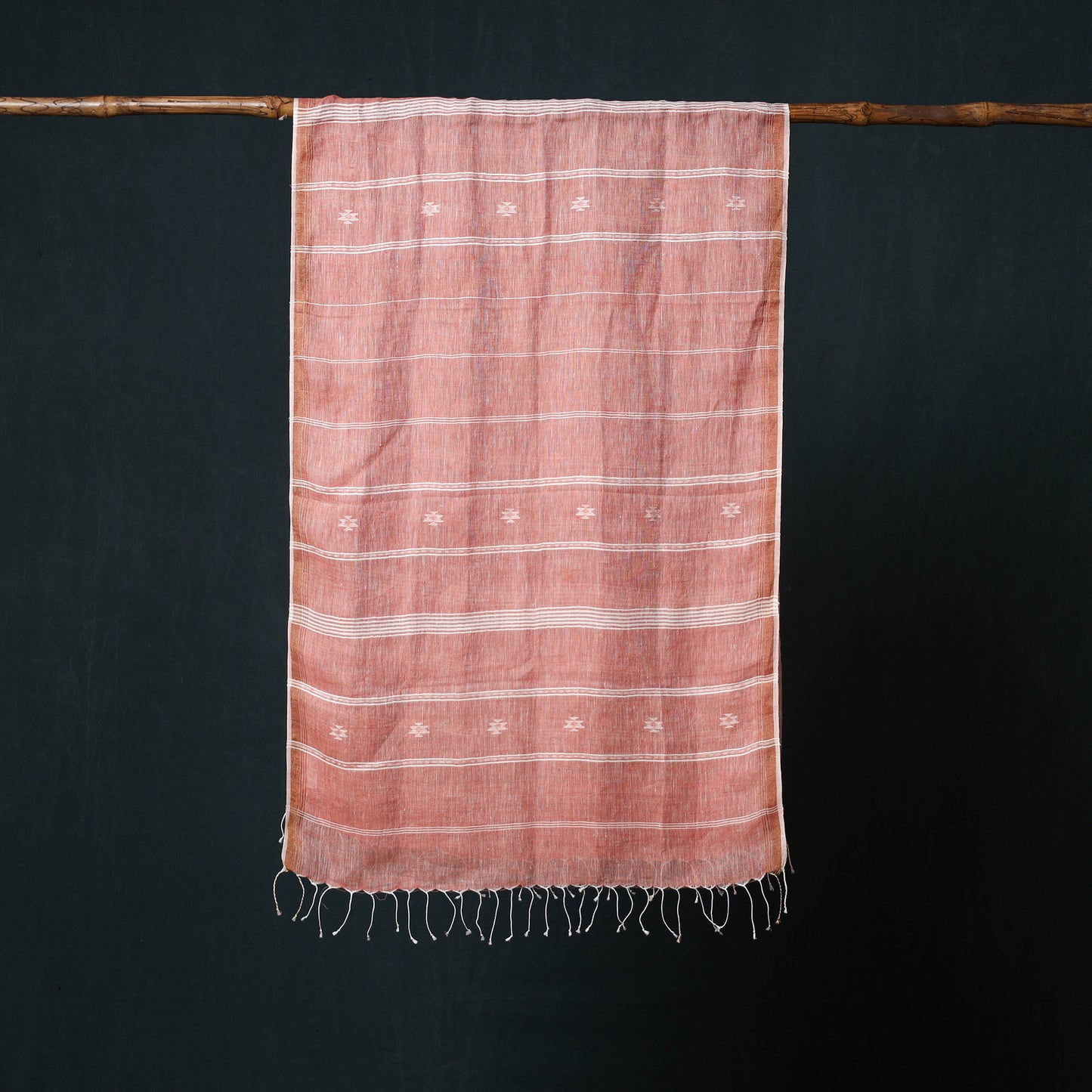 Burdwan Jamdani Handloom Linen Stole 08