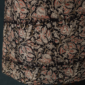 Black - Kalamkari Hand Block Print Natural Dyed Cotton 2pc Unstitched Dress Material Kurta Set 24