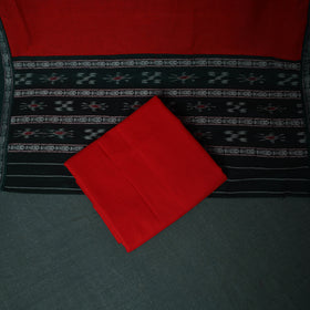 Sambalpuri Ikat Cotton 3pc Unstitched Dress Material Suit Set 14
