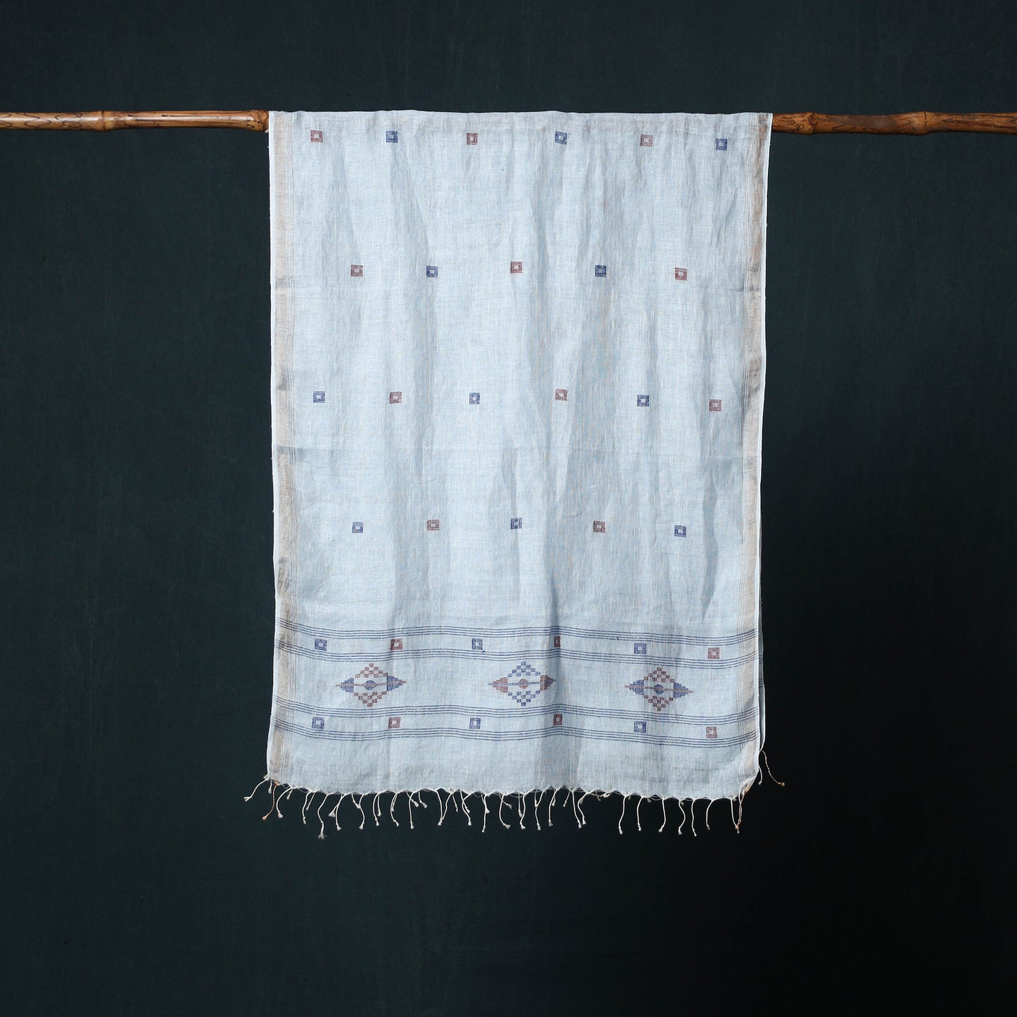 Burdwan Jamdani Handloom Linen Stole 05