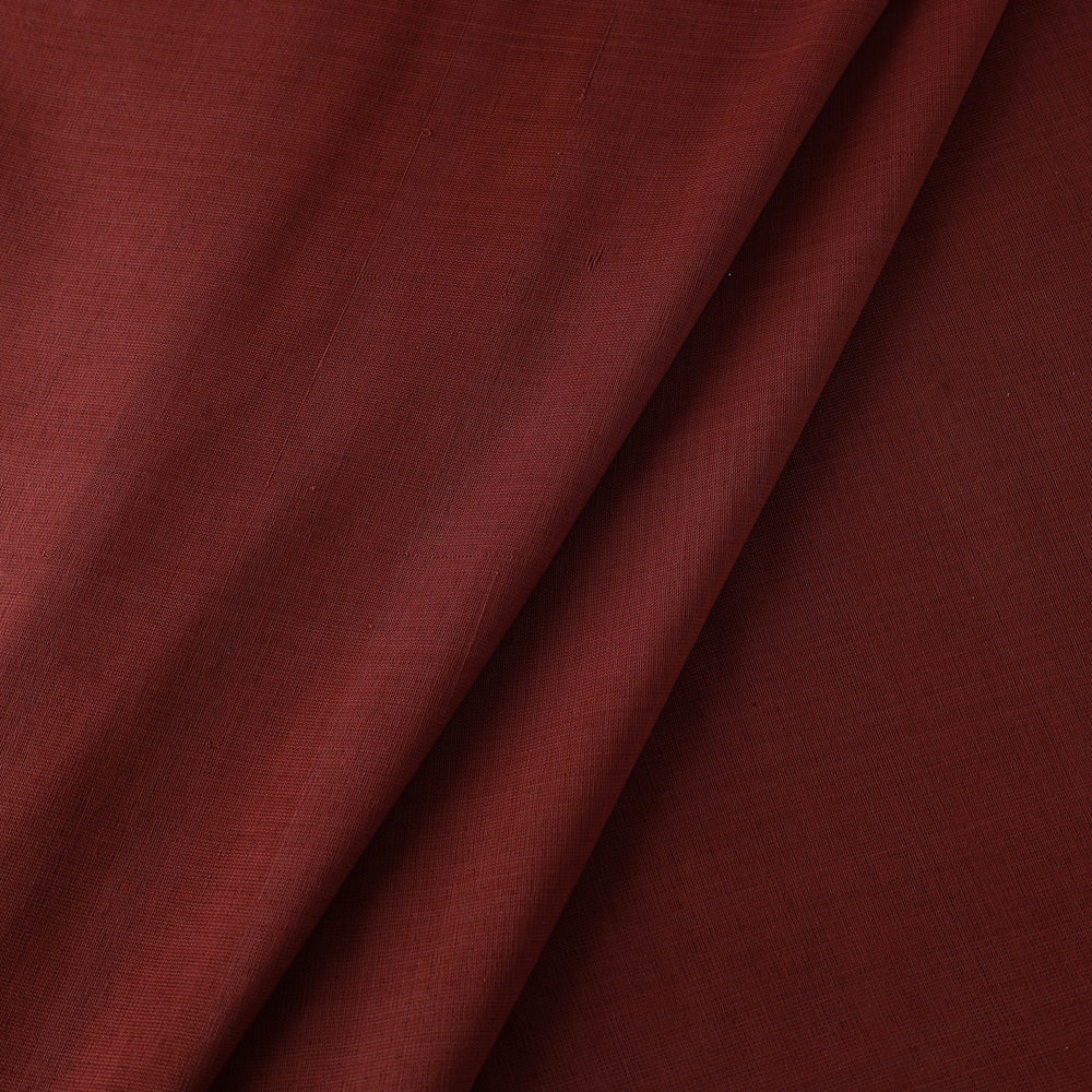 Maroon - Organic Cotton Madder Plain Handloom Fabric