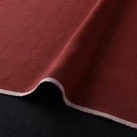 Maroon - Organic Cotton Madder Plain Handloom Fabric