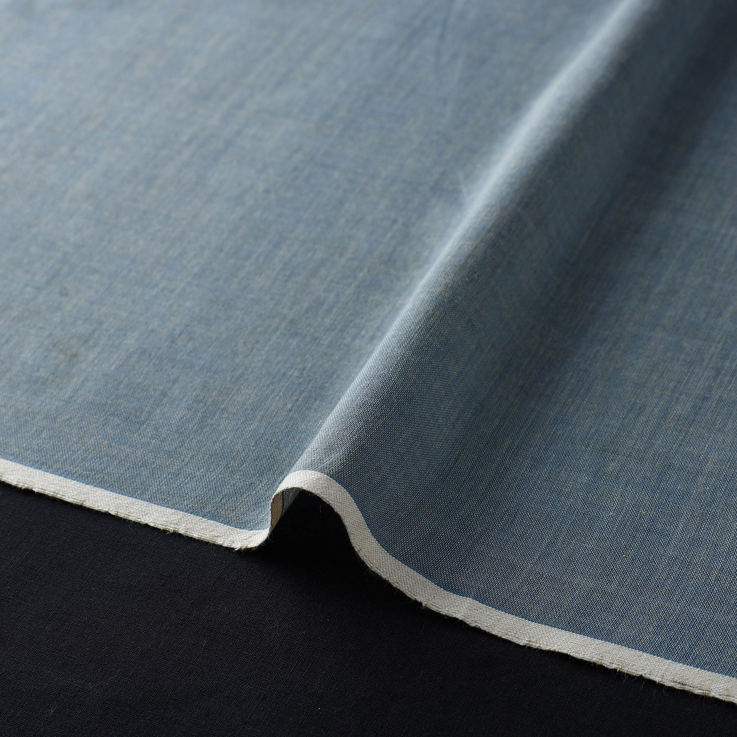 Indigo Organic Cotton Pomegranate Plain Handloom Fabric