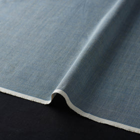 Buy Indigo Organic Cotton Pomegranate Plain Handloom Fabric
