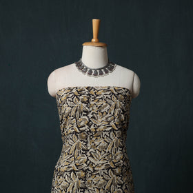 Kalamkari Hand Block Print Natural Dyed Cotton 2pc Unstitched Dress Material Kurta Set 27