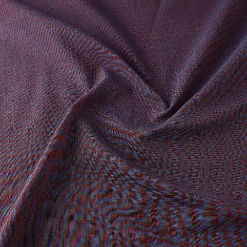 Indigo Brown Organic Cotton Madder Plain Handloom Fabric