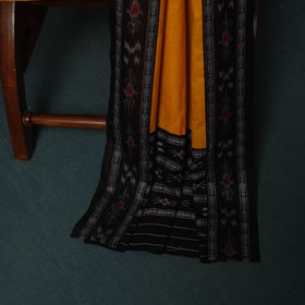 Black - Sambalpuri Ikat Cotton 3pc Unstitched Dress Material Suit Set 17