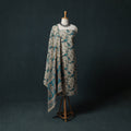 Beige - Kalamkari Printed Cotton 2pc Unstitched Dress Material Kurta Set 01
