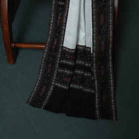 Black - Sambalpuri Ikat Cotton 3pc Unstitched Dress Material Suit Set 18