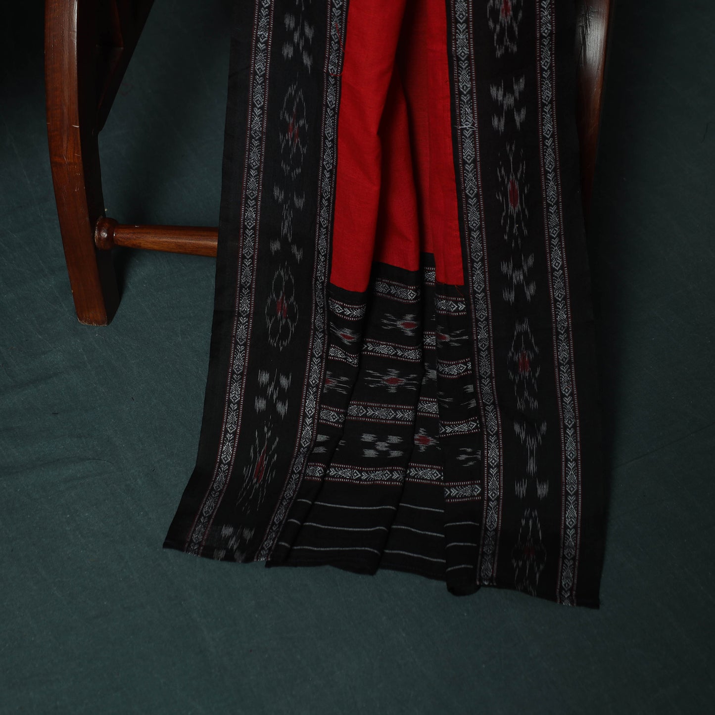 Sambalpuri Ikat Cotton 3pc Unstitched Dress Material Suit Set 19