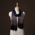 Kutch Bandhani Tie-Dye Ajrakh Block Print Modal Silk Stole 03
