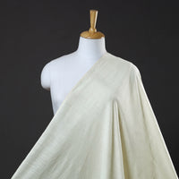 Off White - Bamboo Slub Cotton Plain Handloom Fabric