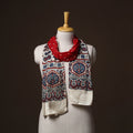 Kutch Bandhani Tie-Dye Ajrakh Block Print Modal Silk Stole 05