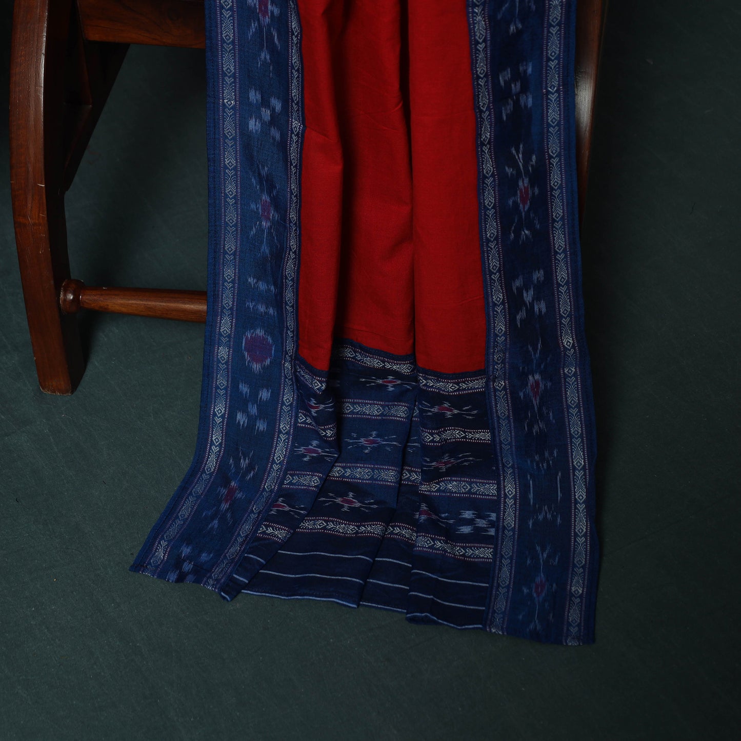Sambalpuri Ikat Cotton 3pc Unstitched Dress Material Suit Set 20