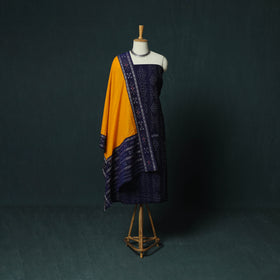 Sambalpuri Ikat Cotton 3pc Unstitched Dress Material Suit Set 21