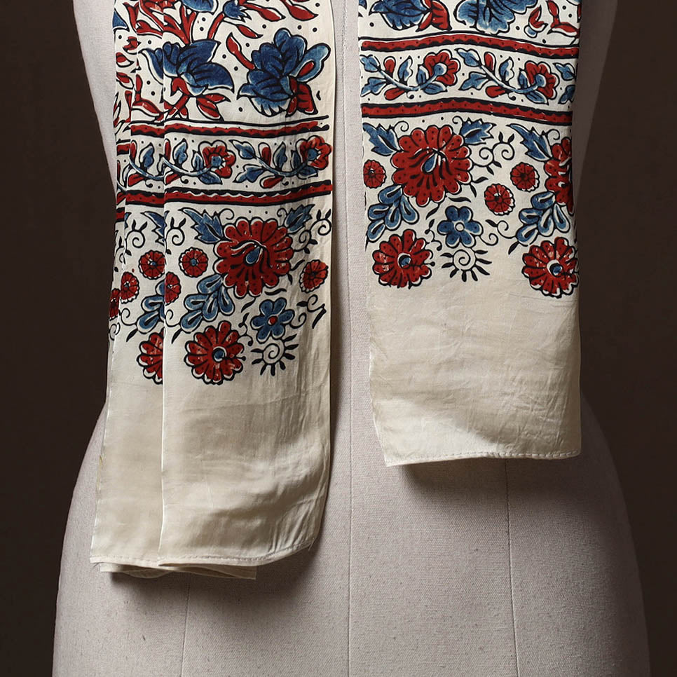 Kutch Bandhani Tie-Dye Ajrakh Block Print Modal Silk Stole 18