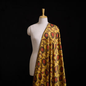 Pomegranate Peel Hand Block Print Modal Silk Fabric 07