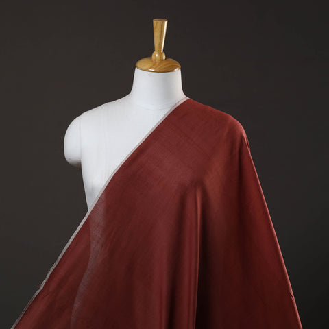 Maroon - Organic Cotton Madder Plain Handloom Fabric